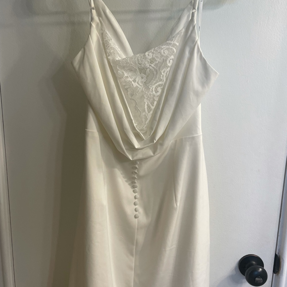 Lulu's White Lace-Back Mini Dress